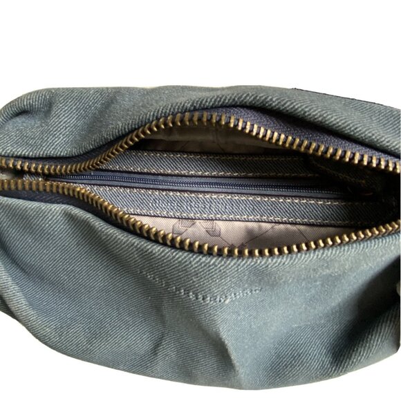 Aimee Kestenberg Leather Milan Bum Bag Fanny Pack Belt Bag Dark Denim - Picture 11 of 12